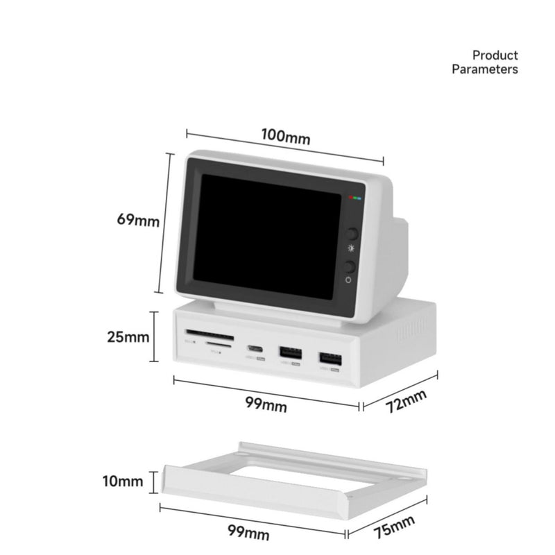 Small Computer Secondary Screen Desktop Expansion Dock Chassis